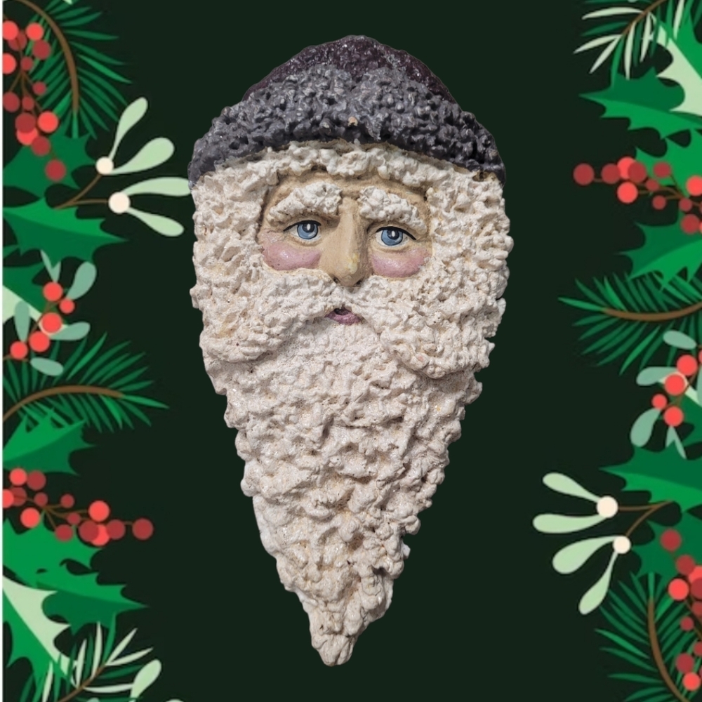 Vintage "1993" Linda Linquist Baldwin Santa Face